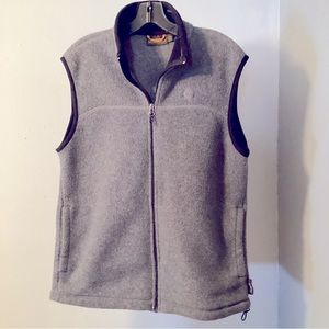 Timberland Polartec Fleece Zip Up Vest Mens XS Grey